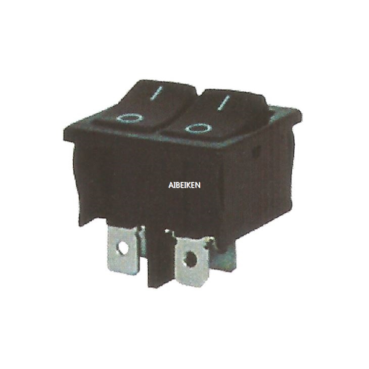 10A 125V Black ON-OFF Dual Rocker Switch