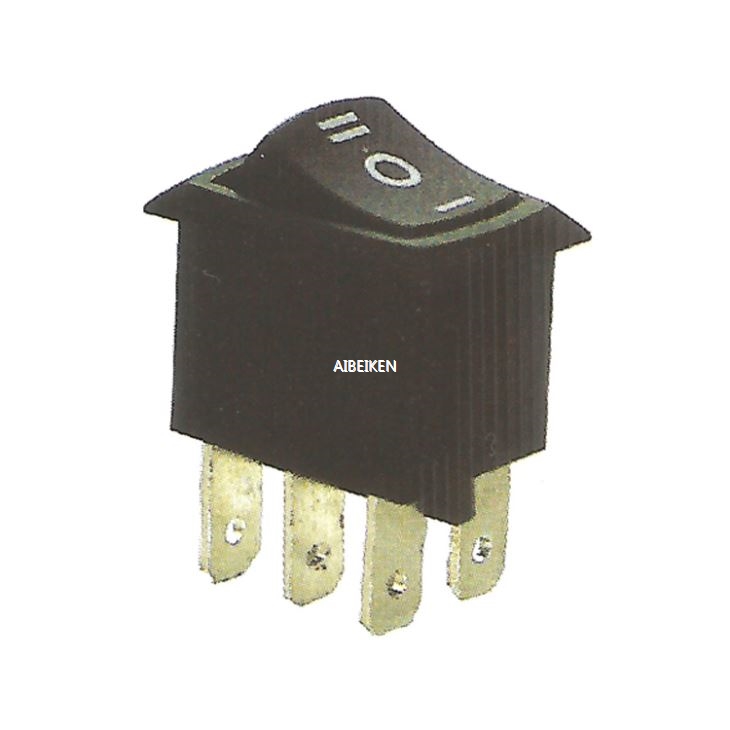 Mini 10A 125V Black Rocker Switch