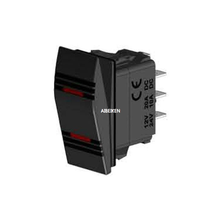 (ON)-OFF 2P Non-illuminated Dpst 16A Rocker Switches