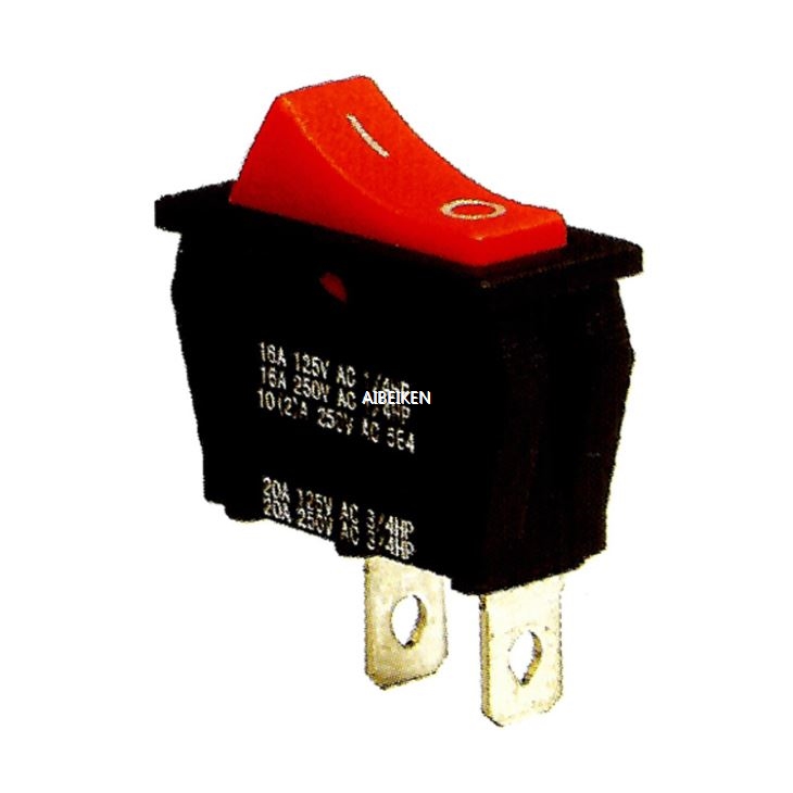 ON-OFF Latching Black Middle Rocker Switch