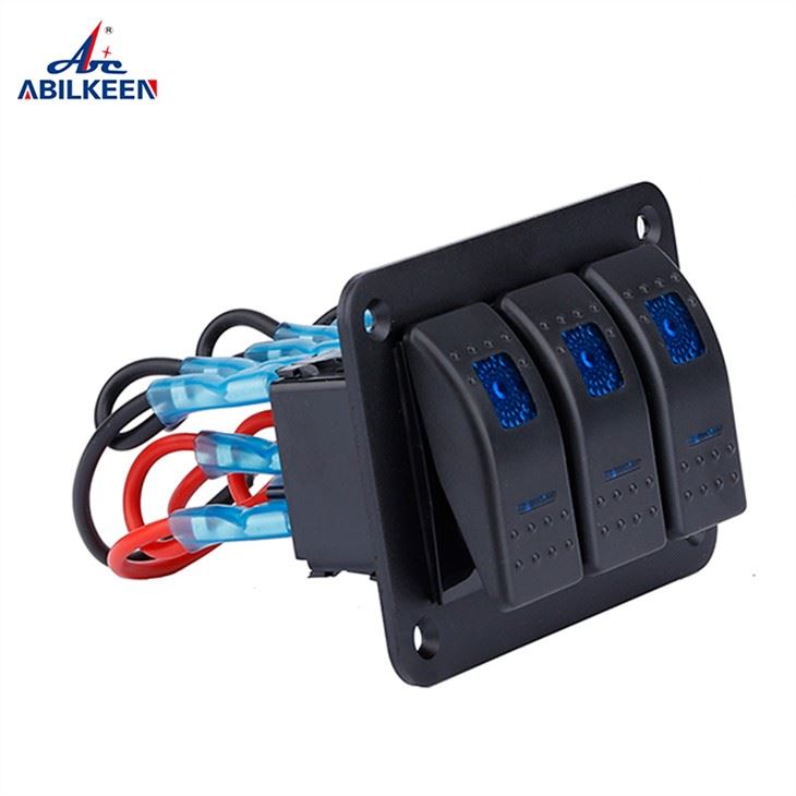 3 Gang Marine Rocker Switch