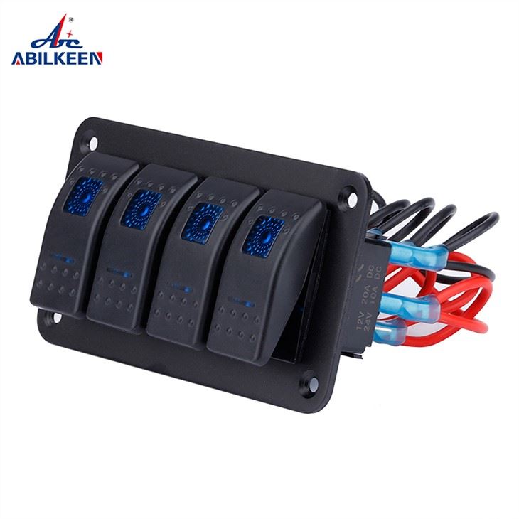 4 Gang Marine Rocker Switch