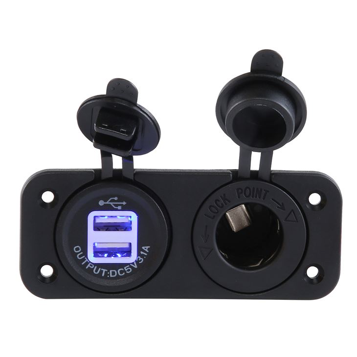 Double Ports USB Power Socket