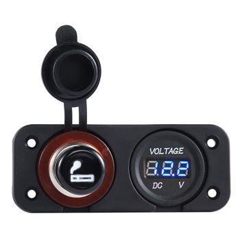 Voltmeter Socket USB Charger